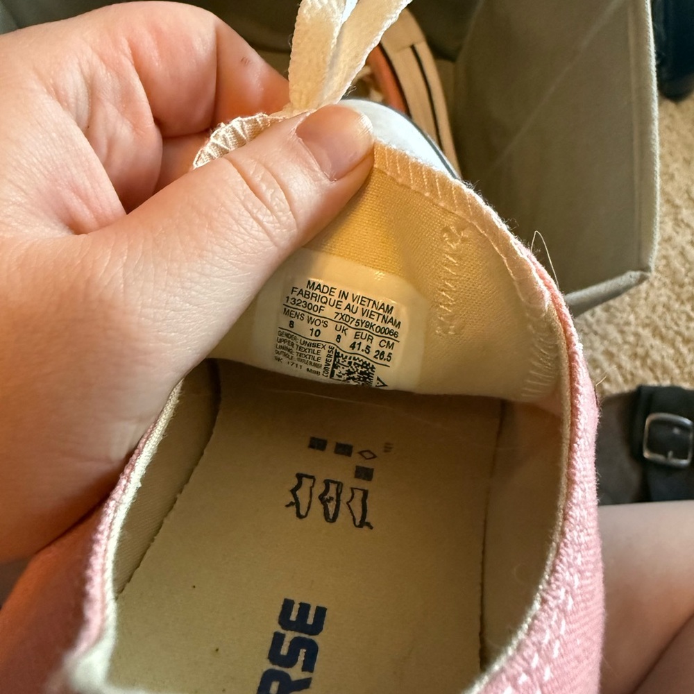 Converse Pink Low-Top Canvas Sneakers - Picture 2 of 2